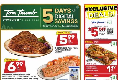 Tom Thumb (TX) Weekly Ad Flyer Specials November 24 to November 28, 2023