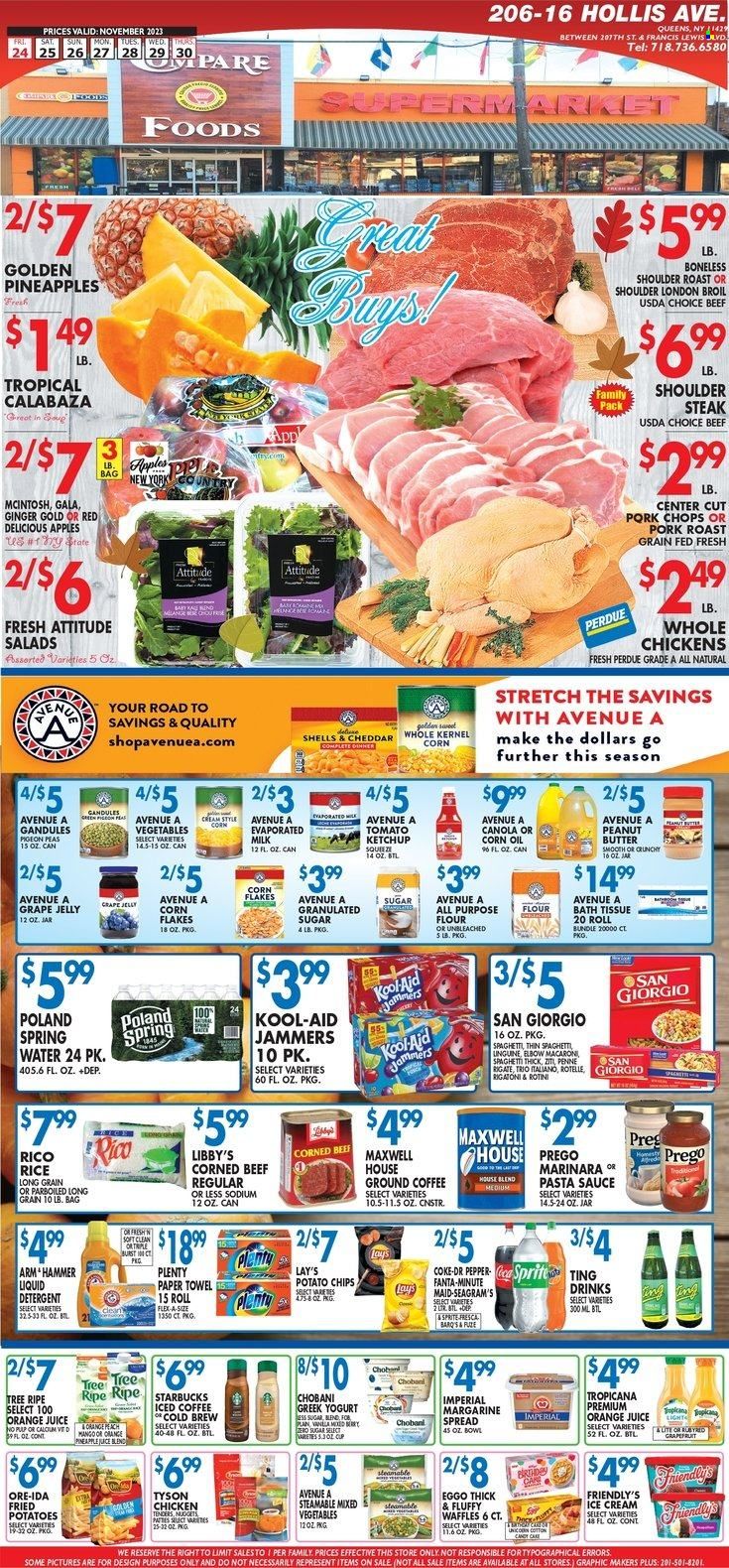 Compare Foods (NY) Weekly Ad Flyer Specials November 24 to November 30, 2023