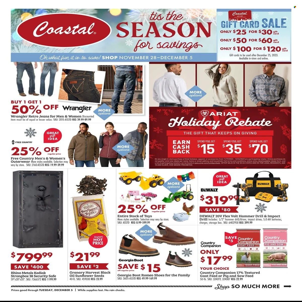 Coastal Farm & Ranch Weekly Ad Flyer Specials November 28 to December 5, 2023