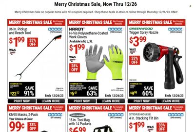 Harbor Freight Weekly Ad Flyer Specials November 29 to December 26, 2023