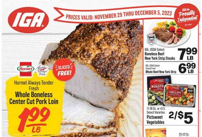 IGA (KY) Weekly Ad Flyer Specials November 29 to December 5, 2023