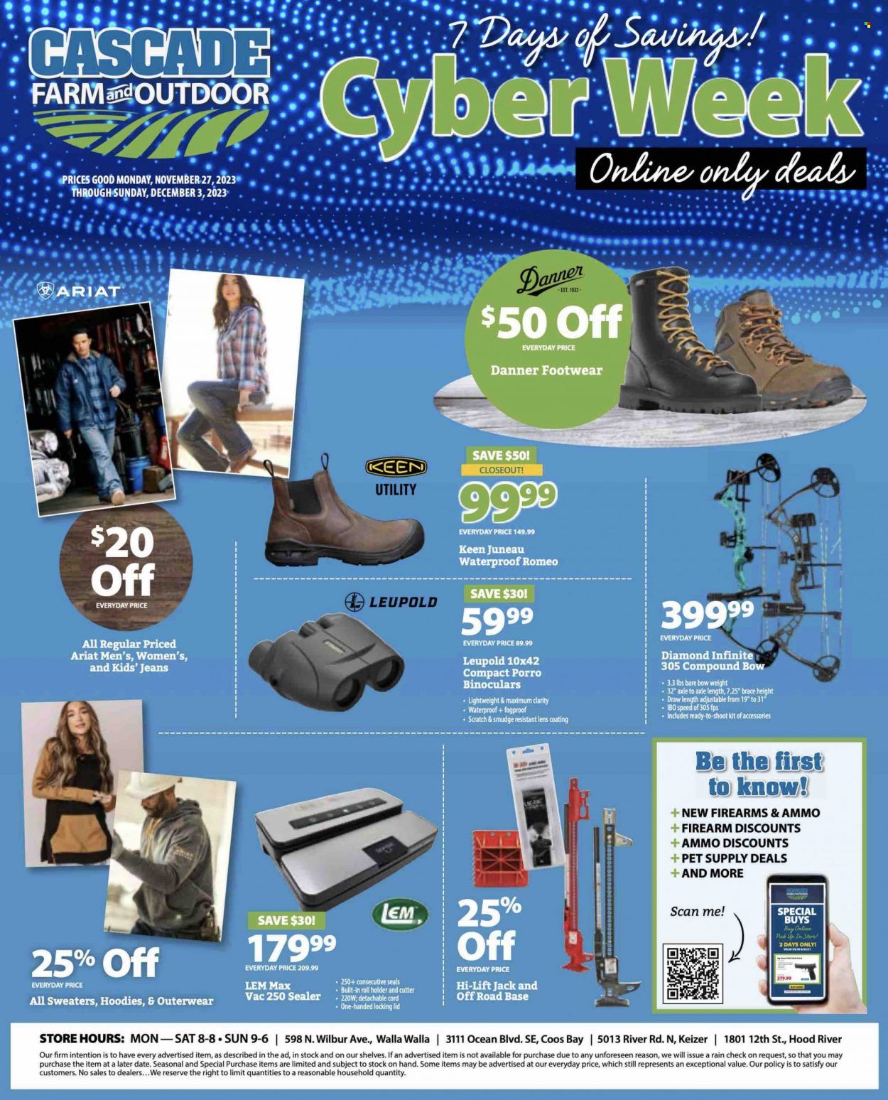 Cascade Farm And Outdoor (OR, WA) Weekly Ad Flyer Specials November 27 to December 3, 2023
