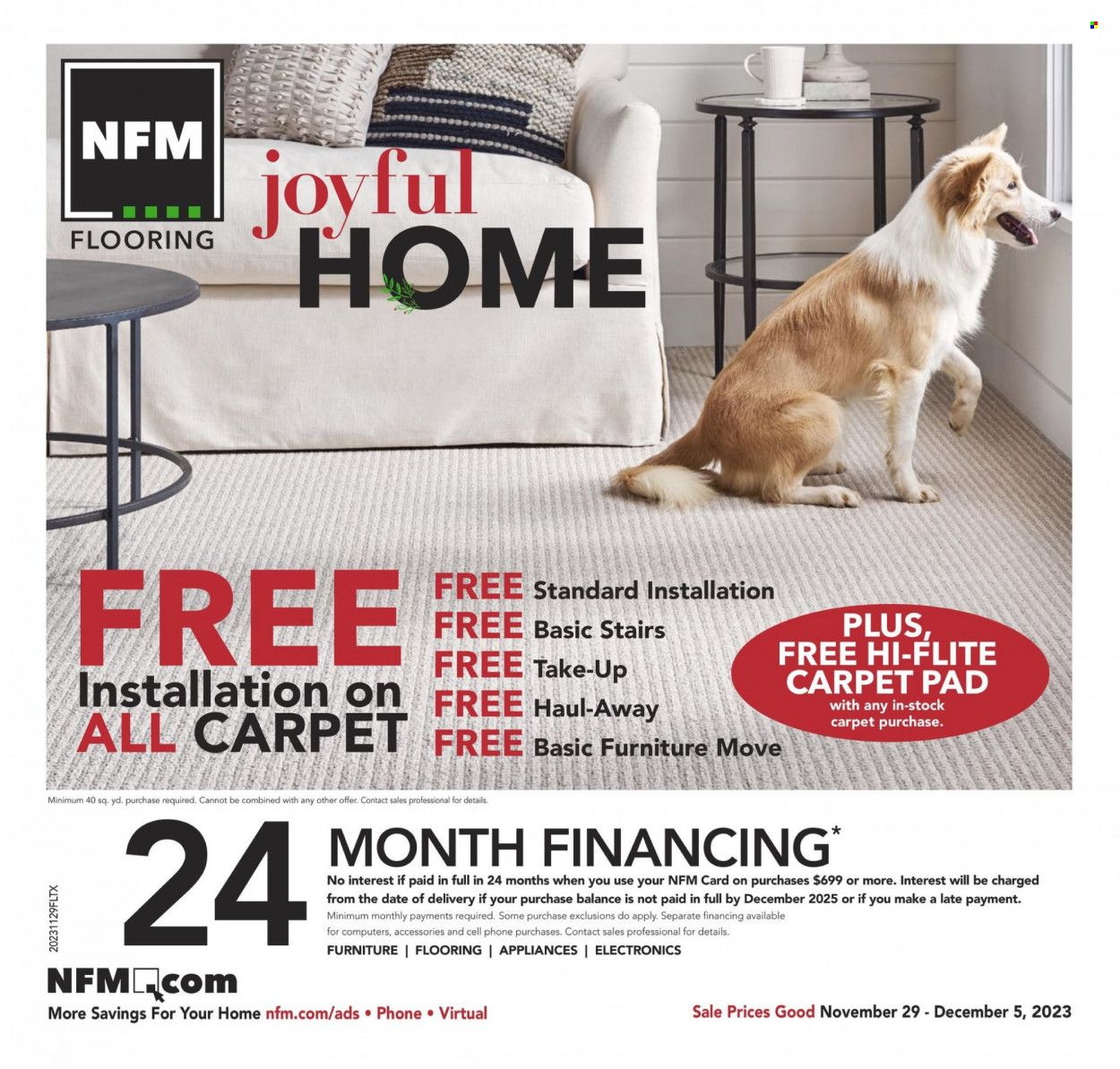 Nebraska Furniture Mart (IA, KS, NE, TX) Weekly Ad Flyer Specials November 29 to December 5, 2023