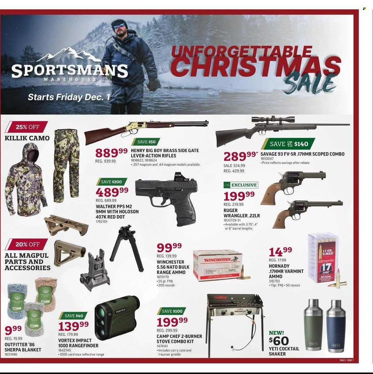 Sportsman's Warehouse Weekly Ad Flyer Specials December 1 to December 7, 2023