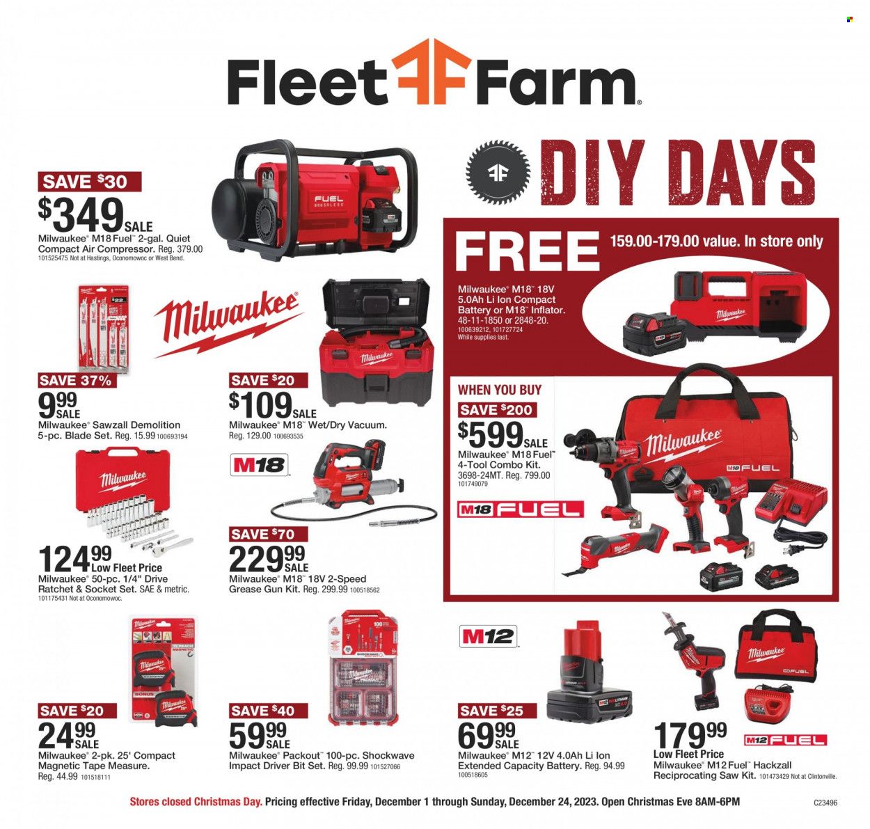 Fleet Farm (IA, MN, ND, WI) Weekly Ad Flyer Specials December 1 to December 24, 2023
