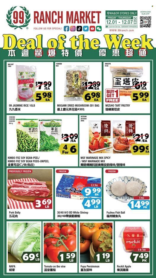 99 Ranch Market (10, 19, 40, CA, MD, NJ, OR, TX, WA) Weekly Ad Flyer Specials December 1 to December 7, 2023