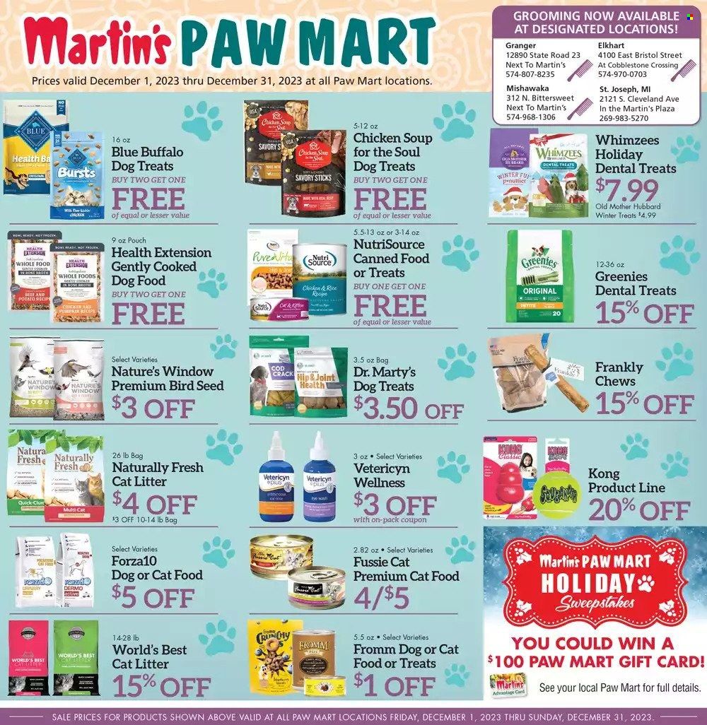 Martin’s (IN, MI) Weekly Ad Flyer Specials December 1 to December 31, 2023