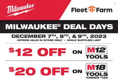 Fleet Farm (IA, MN, ND, WI) Weekly Ad Flyer Specials December 7 to December 9, 2023