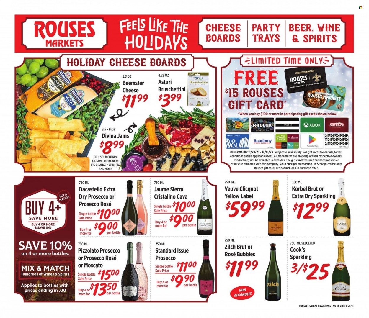 Rouses Markets (LA) Weekly Ad Flyer Specials November 29 to December 27, 2023
