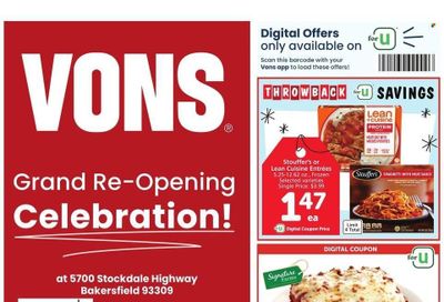 Vons (CA) Weekly Ad Flyer Specials December 6 to December 12, 2023