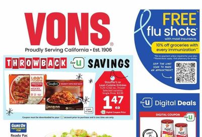 Vons (CA) Weekly Ad Flyer Specials December 6 to December 12, 2023