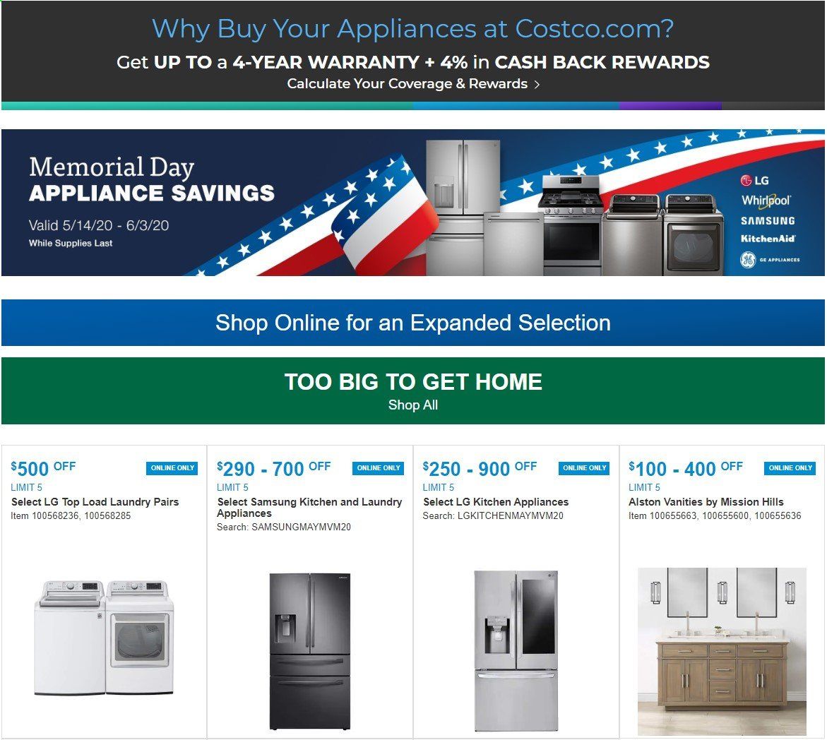 Costco Weekly Ad & Flyer May 20 to June 14