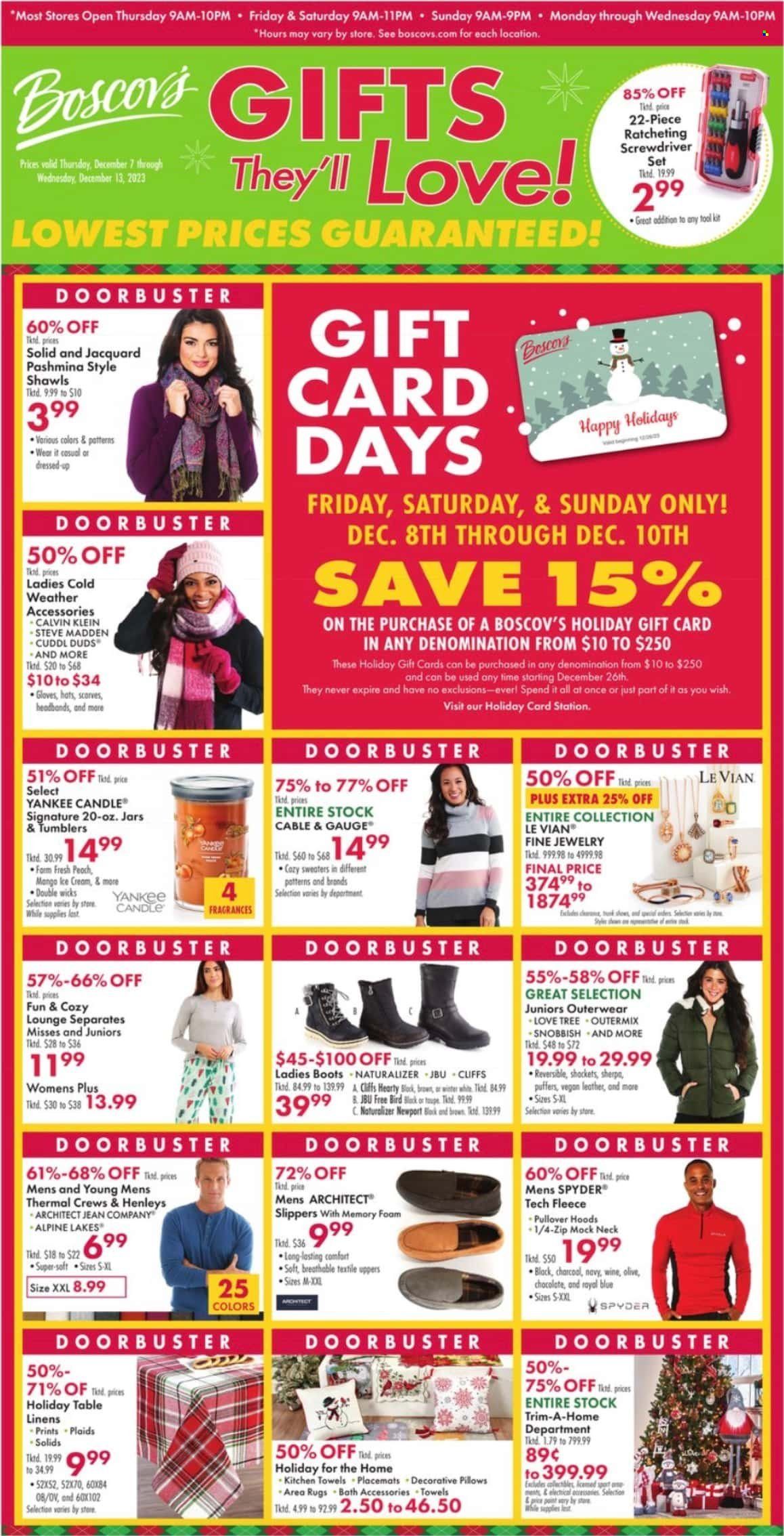 Boscov's (CT, DE, MD, NJ, NY, PA) Weekly Ad Flyer Specials December 7 to December 13, 2023