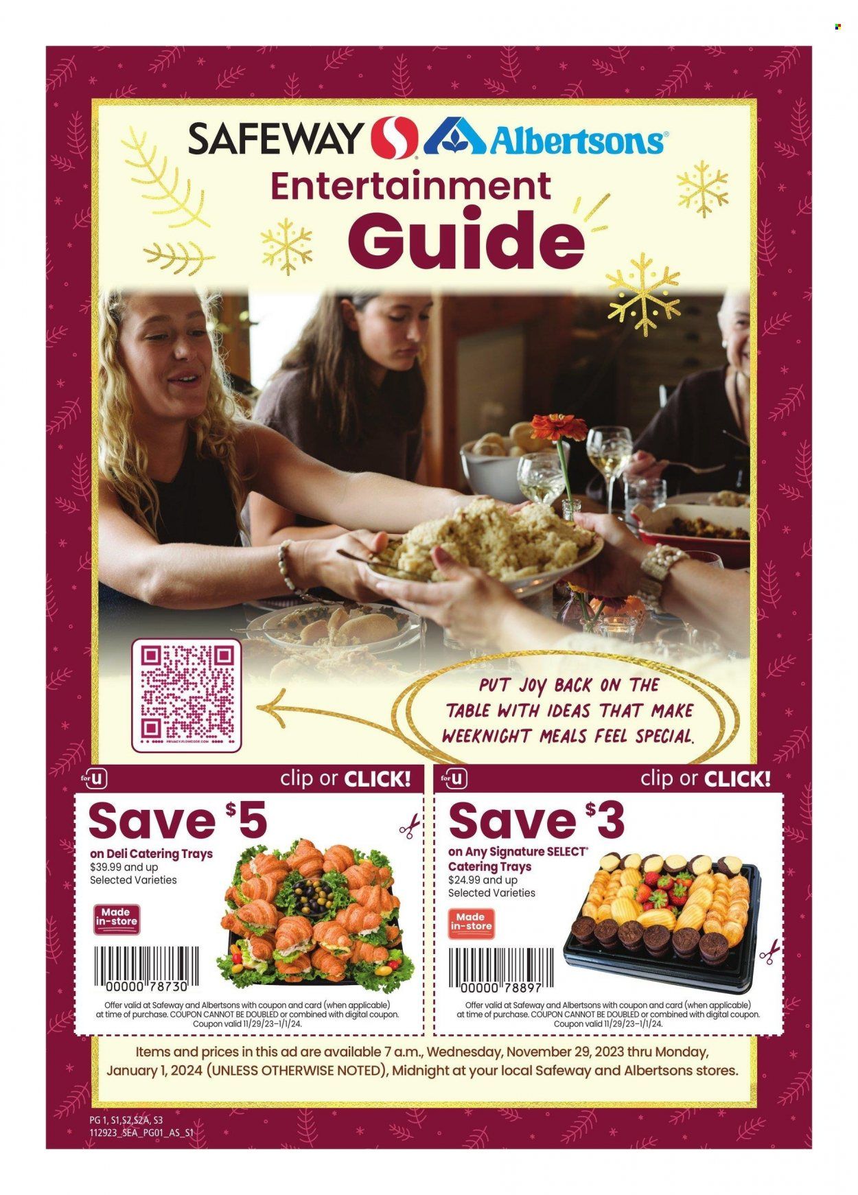 Safeway (WA) Weekly Ad Flyer Specials November 29 to January 1, 2024