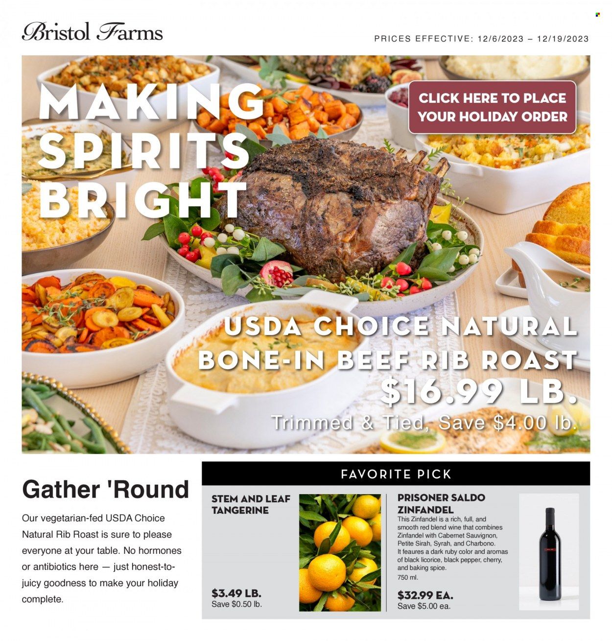 Bristol Farms (CA) Weekly Ad Flyer Specials December 6 to December 19, 2023