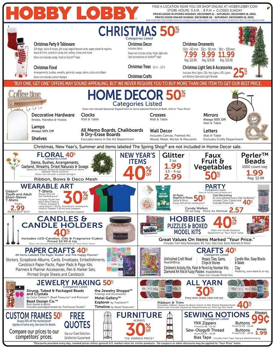 Hobby Lobby Weekly Ad Flyer Specials December 10 to December 16, 2023