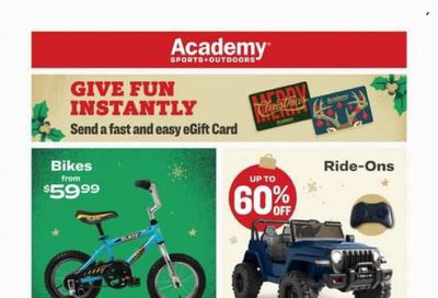 Academy Sports + Outdoors Weekly Ad Flyer Specials December 11 to December 13, 2023