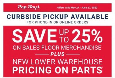 Pep Boys Weekly Ad & Flyer May 24 to June 27