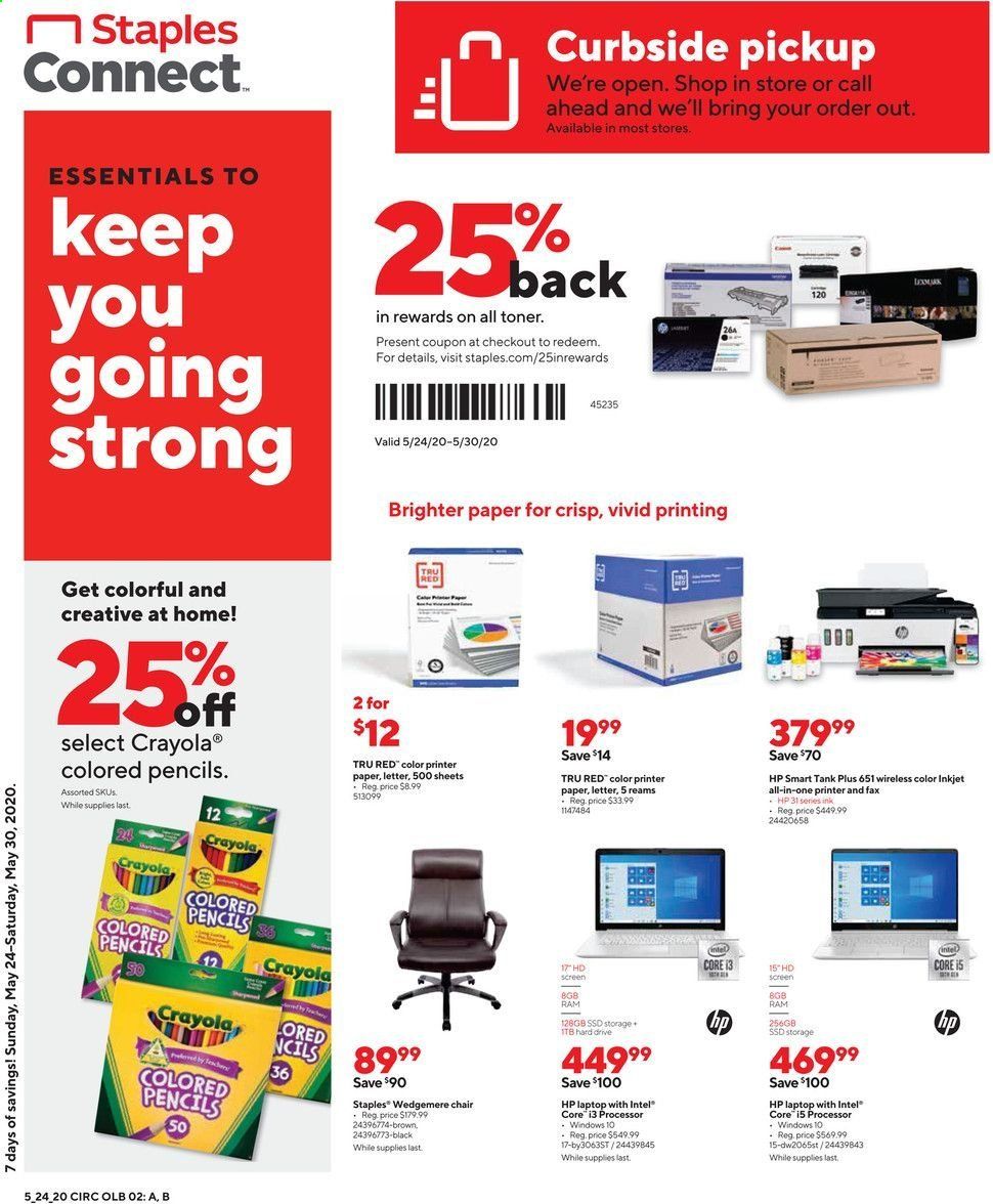 Staples Weekly Ad & Flyer May 24 to 30