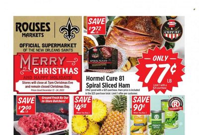 Rouses Markets (LA) Weekly Ad Flyer Specials December 13 to December 24, 2023