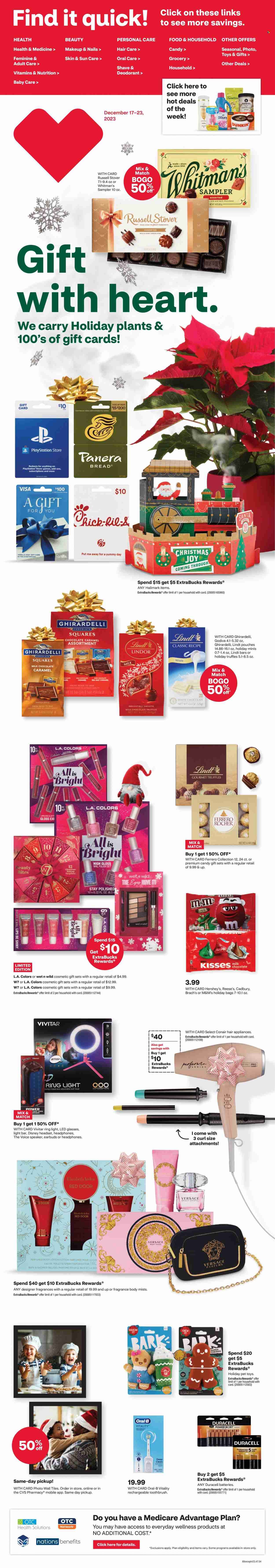 CVS Pharmacy Weekly Ad Flyer Specials December 17 to December 23, 2023