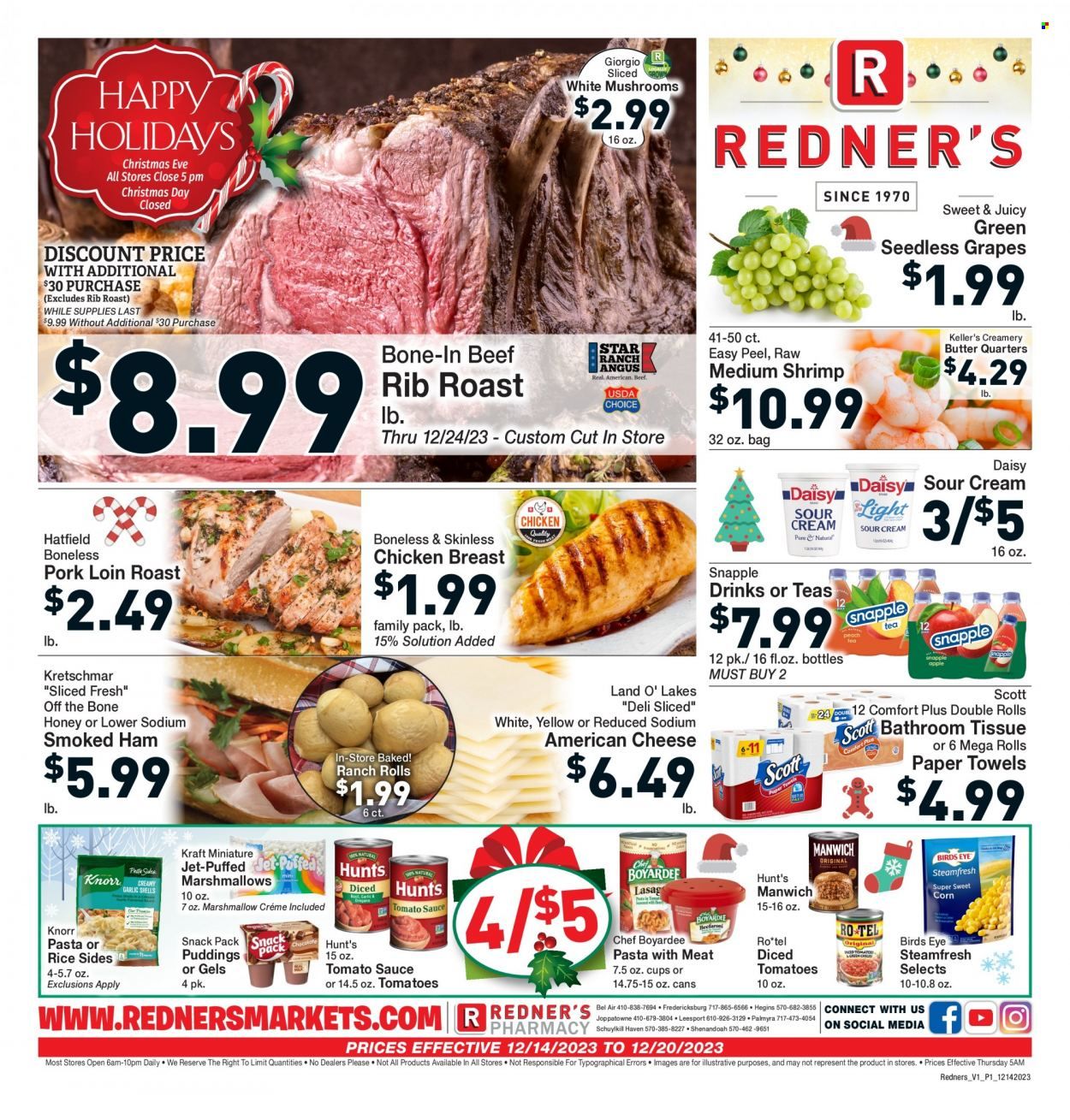 Redner's Markets (DE, MD, PA) Weekly Ad Flyer Specials December 14 to December 20, 2023
