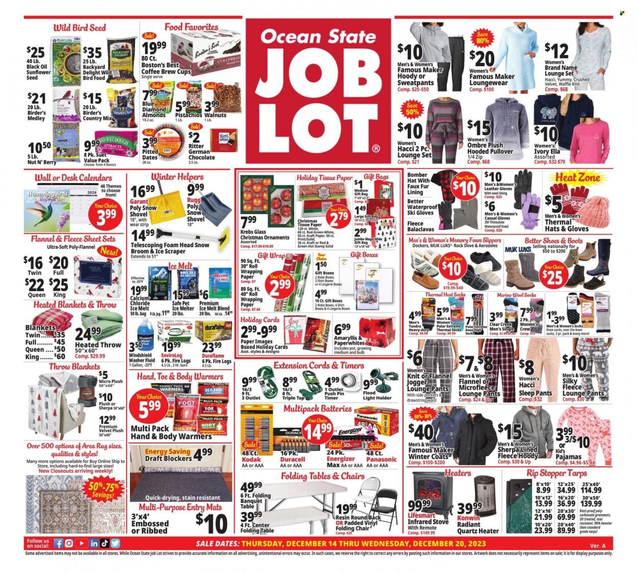 Ocean State Job Lot (CT, MA, ME, NH, NJ, NY, RI, VT) Weekly Ad Flyer Specials December 14 to December 20, 2023