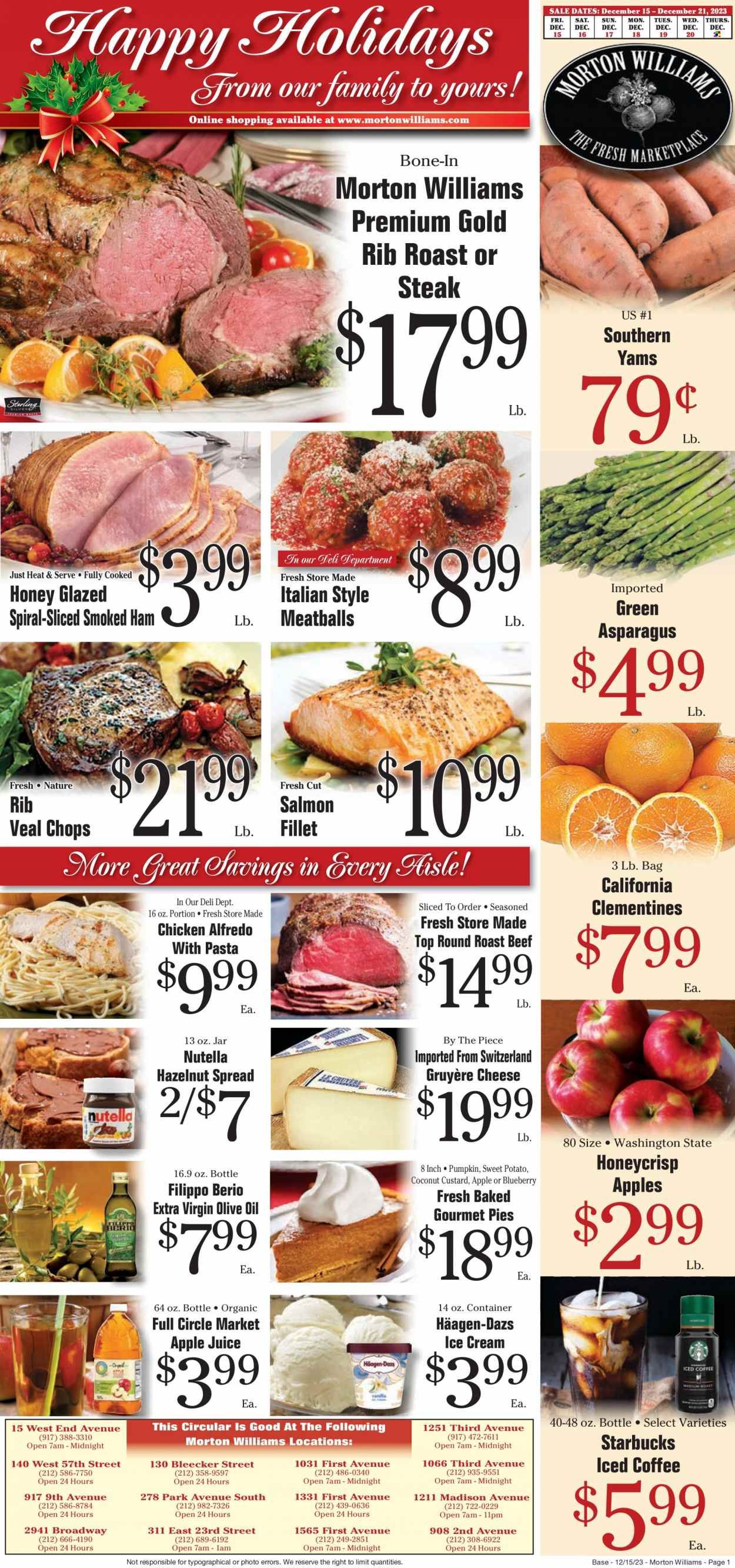 Morton Williams (NY) Weekly Ad Flyer Specials December 15 to December 21, 2023