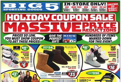 Big 5 (AZ, CA, CO, ID, NM, OR, UT, WA) Weekly Ad Flyer Specials December 17 to December 24, 2023
