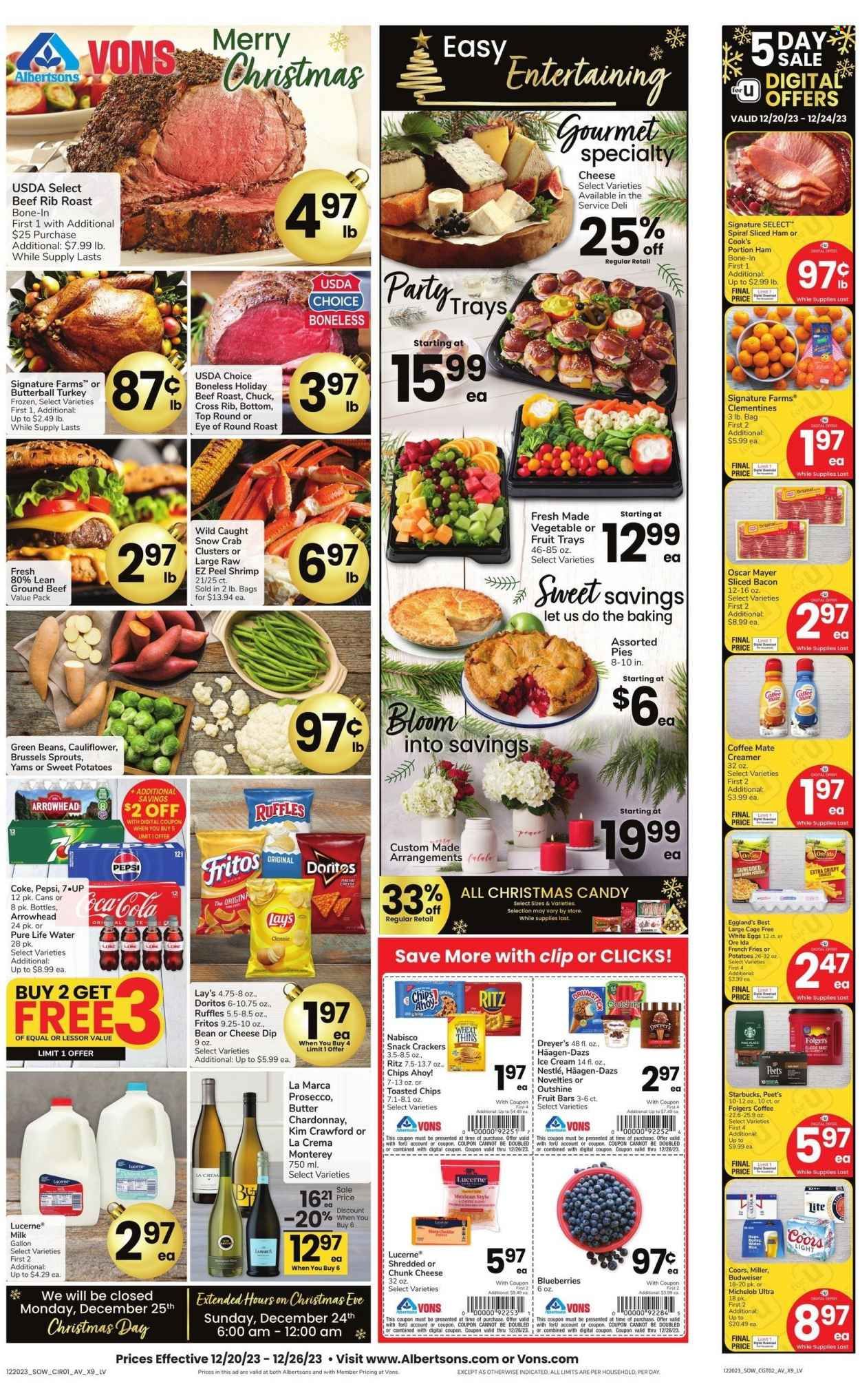 Vons (NV) Weekly Ad Flyer Specials December 20 to December 26, 2023
