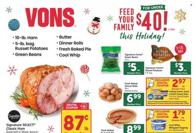 Vons (CA) Weekly Ad Flyer Specials December 20 to December 26, 2023