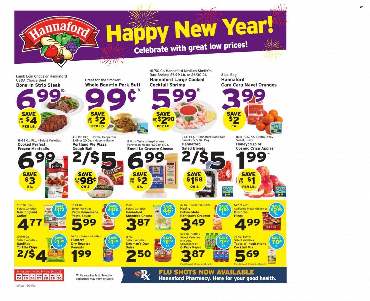 Hannaford (MA) Weekly Ad Flyer Specials December 24 to December 30, 2023