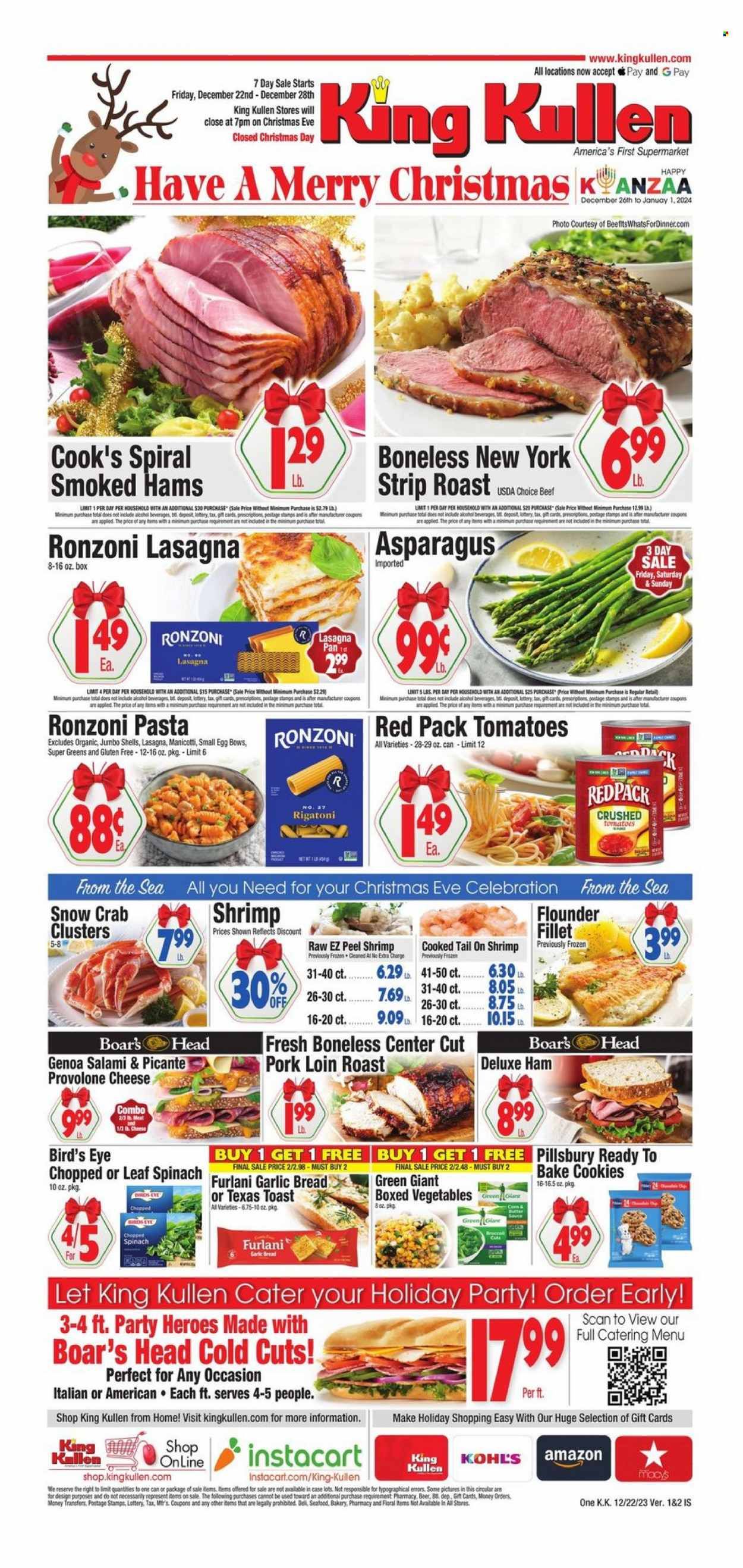 King Kullen (NY) Weekly Ad Flyer Specials December 22 to December 28, 2023