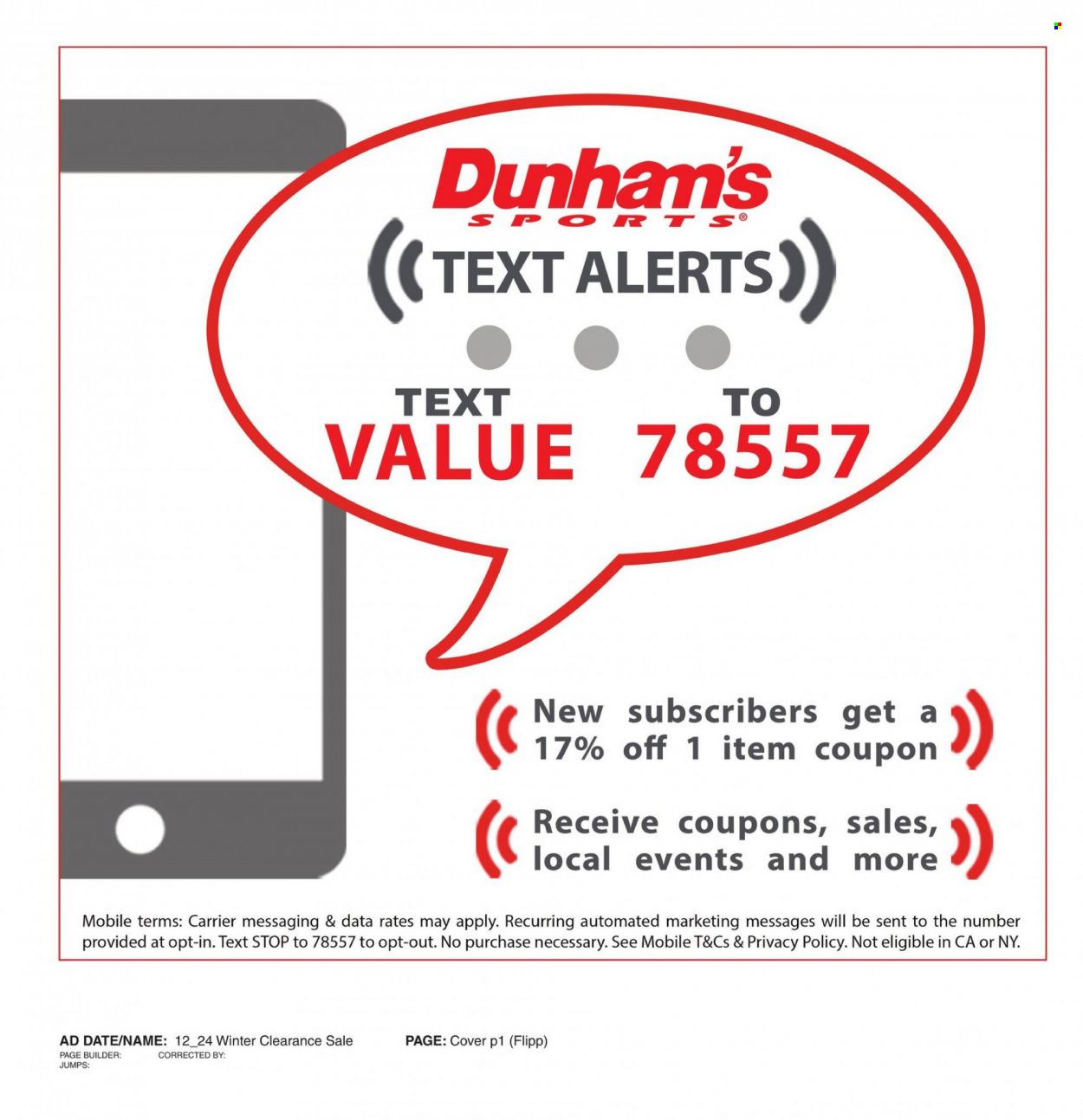 Dunham's Sports (IN, MI, MN, PA, SD, WI) Weekly Ad Flyer Specials December 26 to December 28, 2023