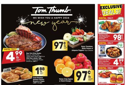 Tom Thumb (TX) Weekly Ad Flyer Specials December 27 to January 2, 2024