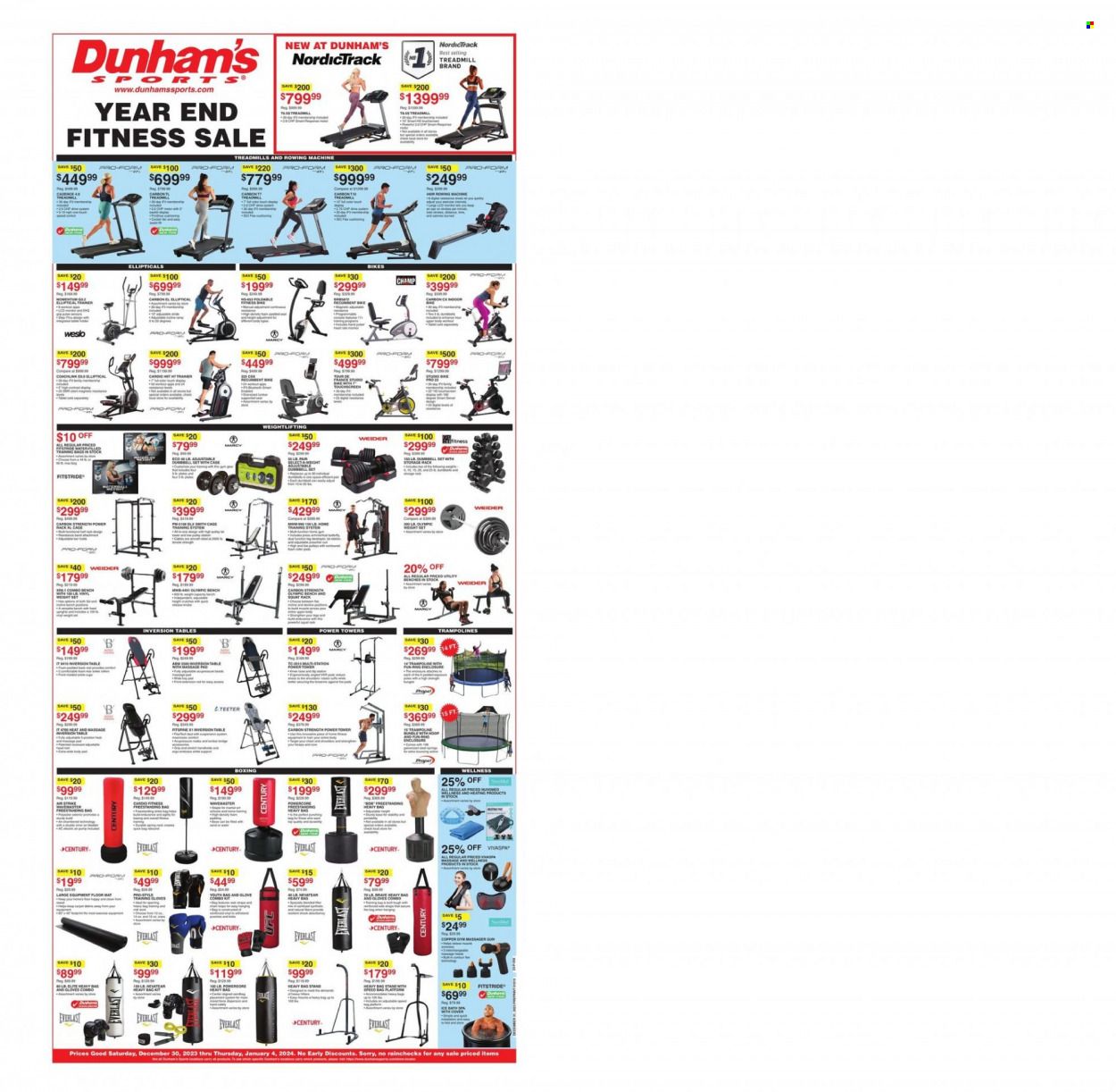 Dunham's Sports (IN, MI, MN, PA, SD, WI) Weekly Ad Flyer Specials December 30 to January 4, 2024