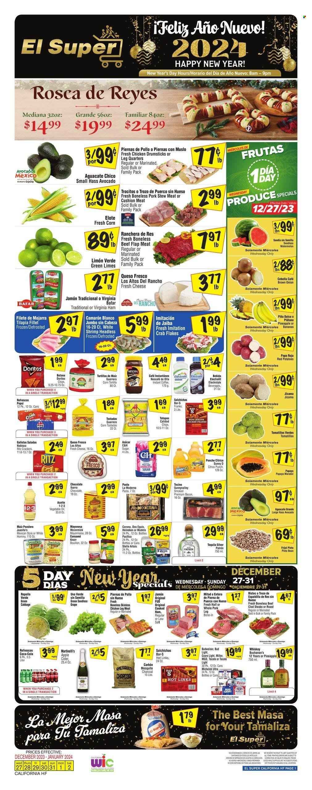 El Super (CA) Weekly Ad Flyer Specials December 27 to January 2, 2024