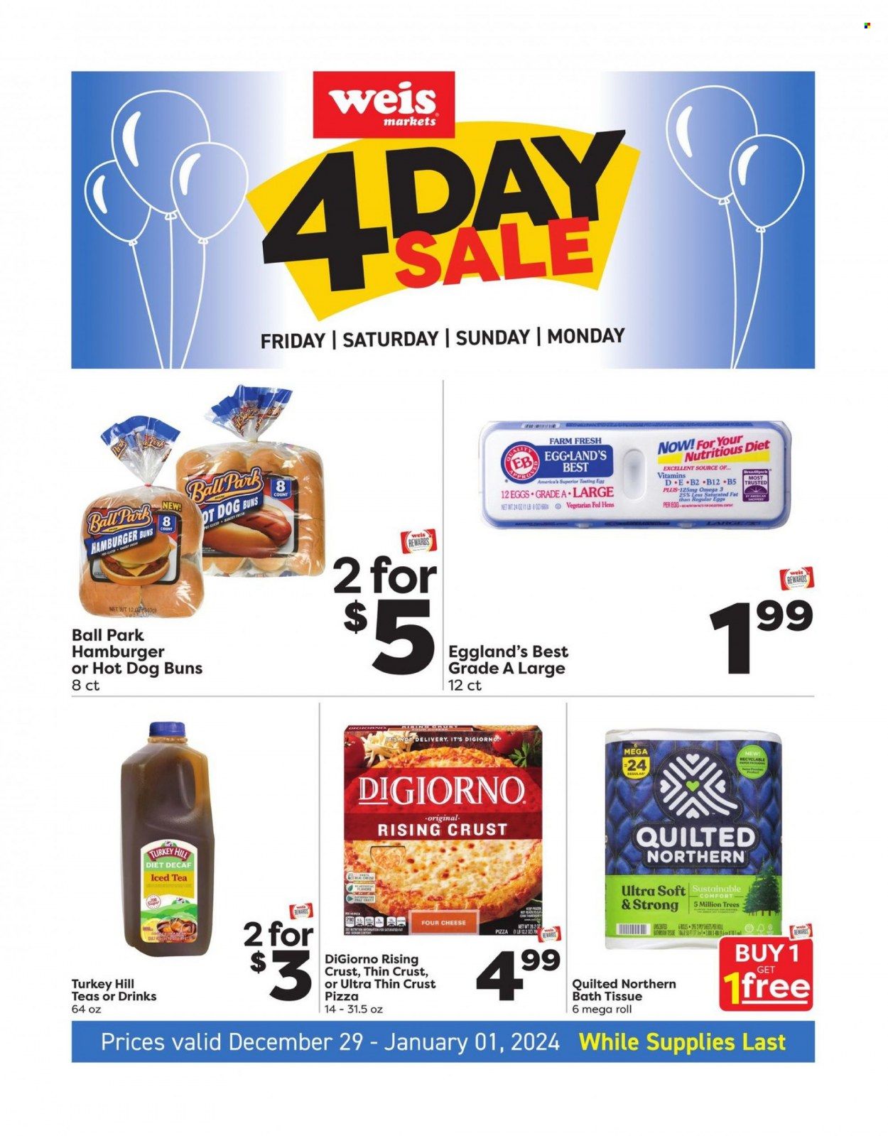 Weis (MD, NY, PA) Weekly Ad Flyer Specials December 29 to January 1, 2024