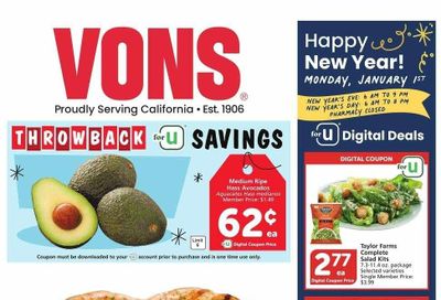 Vons (CA) Weekly Ad Flyer Specials December 27 to January 2, 2024
