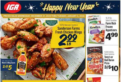 IGA (IN) Weekly Ad Flyer Specials December 27 to January 2, 2024