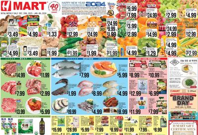 Hmart Weekly Ad Flyer Specials December 29 to January 4, 2024