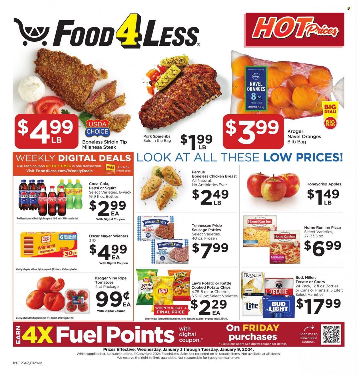 Food 4 Less (IL) Weekly Ad Flyer Specials January 3 to January 9, 2024