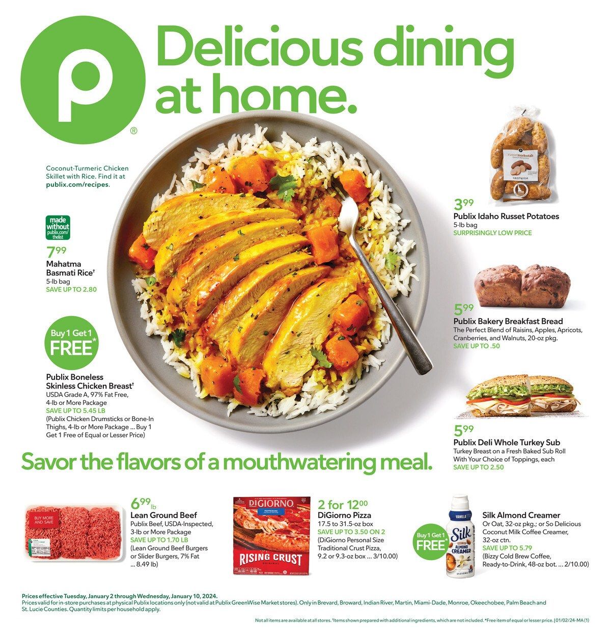 Publix (AL, FL, GA, NC, SC, TN) Weekly Ad Flyer Specials January 2 to January 10, 2024