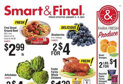 Smart & Final (CA) Weekly Ad Flyer Specials January 3 to January 9, 2024