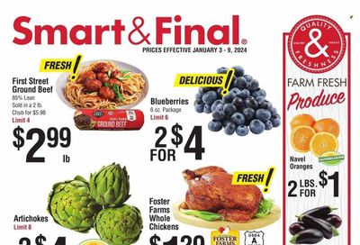 Smart & Final (CA) Weekly Ad Flyer Specials January 3 to January 9, 2024