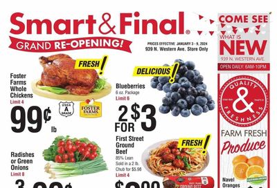 Smart & Final (CA) Weekly Ad Flyer Specials January 3 to January 9, 2024