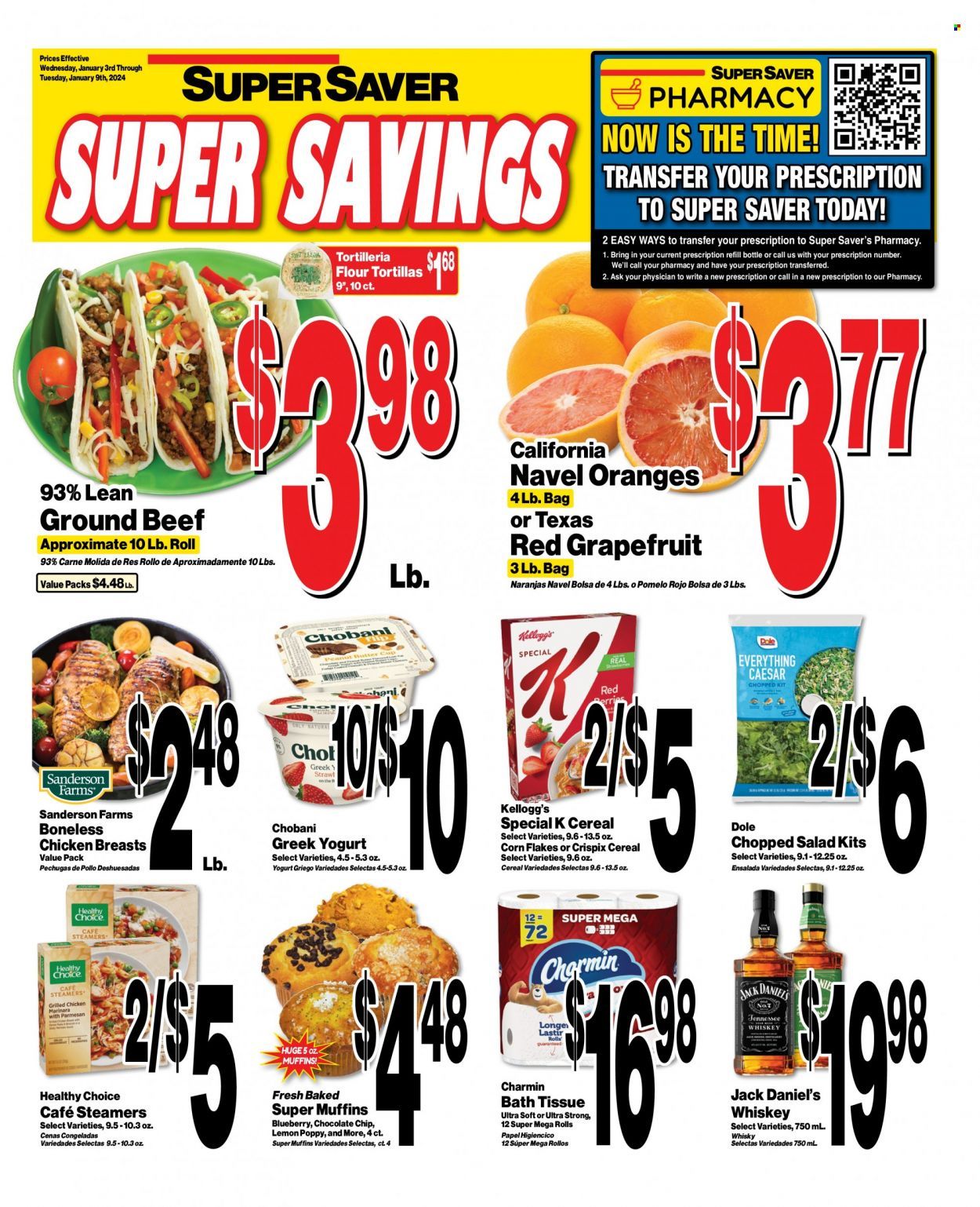 Super Saver Weekly Ad Flyer Specials January 3 to January 9, 2024