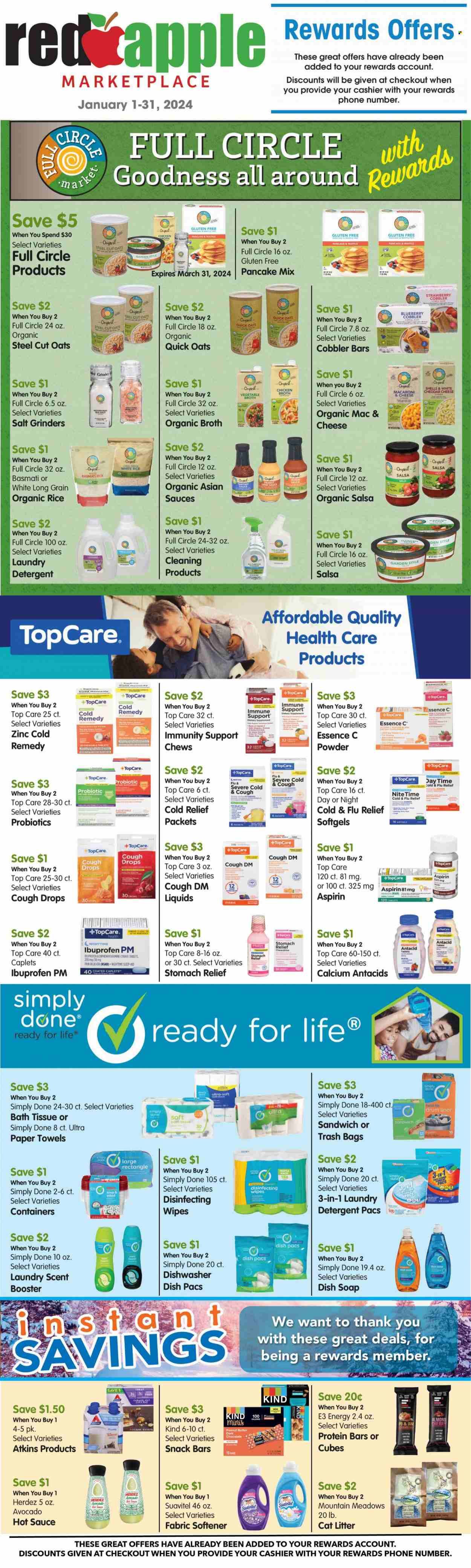 Red Apple Marketplace (OR) Weekly Ad Flyer Specials January 1 to January 31, 2024