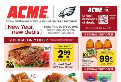 ACME (DE, NJ, NY, PA) Weekly Ad Flyer Specials January 5 to January 11, 2024