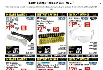 Harbor Freight Weekly Ad Flyer Specials January 13 to March 7, 2024